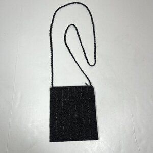 Vintage ERMO Black Crossbody Small Full Beaded Bag Zip Closure